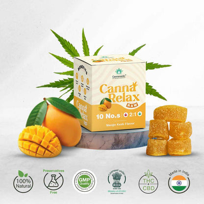 Canna Relax RAW - Ayurvedic Vijaya Candy | Pack of 5/10/20 Candies | (2:1 |THC:CBD) -30mg/Candy