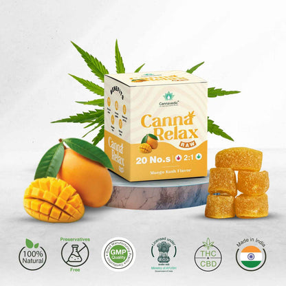 Canna Relax RAW - Ayurvedic Vijaya Candy | Pack of 5/10/20 Candies | (2:1 |THC:CBD) -30mg/Candy