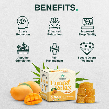 Canna Relax RAW - Ayurvedic Vijaya Candy | Pack of 5/10/20 Candies | (2:1 |THC:CBD) -30mg/Candy