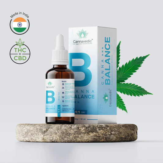 CANNAVEDIC-CannaBalance THC+CBD Oil (1:1|THC:CBD)1000mg | 10ml