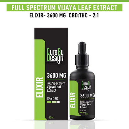 Cure By Design – Vijaya Extract Elixir (12% CBD | 3600mg Full Spectrum (CBD:THC 2:1)