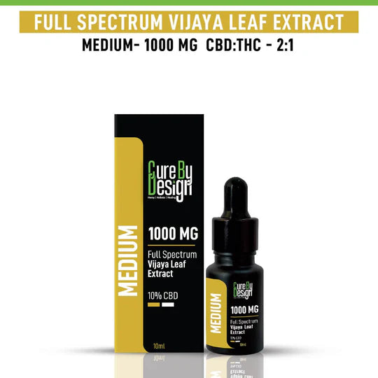 Cure By Design - Full-Spectrum Vijaya Leaf Extract - (Medium 10%)  CBD:THC 2:1