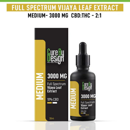 Cure By Design - Full-Spectrum Vijaya Leaf Extract - (Medium 10%)  CBD:THC 2:1
