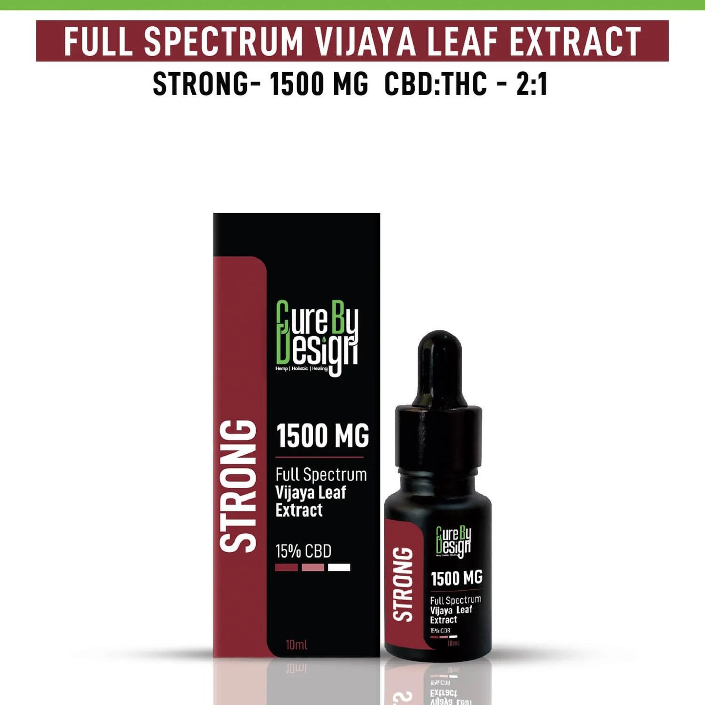 Cure By Design - Full-Spectrum Vijaya Leaf Extract Strong(15%) CBD:THC 2:1