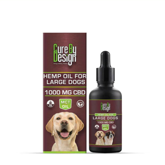 Cure By Design Hemp Oil for Large Dogs 1000mg CBD MCT