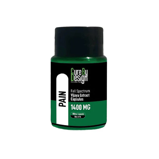 Cure By Design - Pain | 100mg/Capsule - THC Dominant (1:4 - CBD:THC)