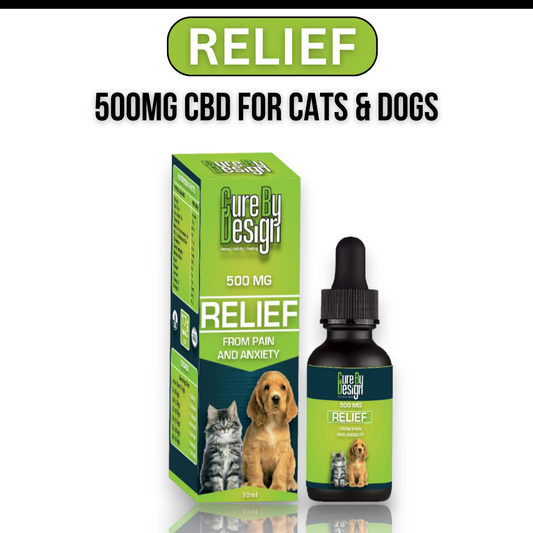 Cure By Design-Relief 500mg CBD Oil for Cats & Dogs