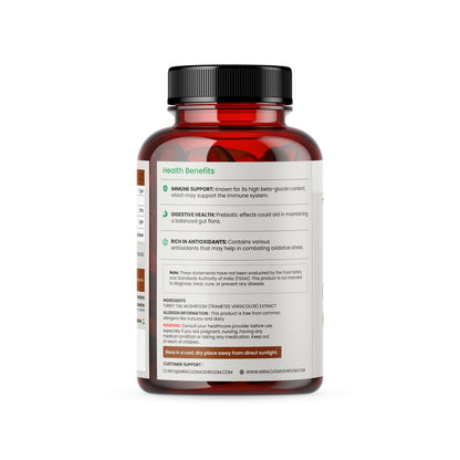 Miracles Mushroom : Turkey Tail Mushroom Extract Powder 60g