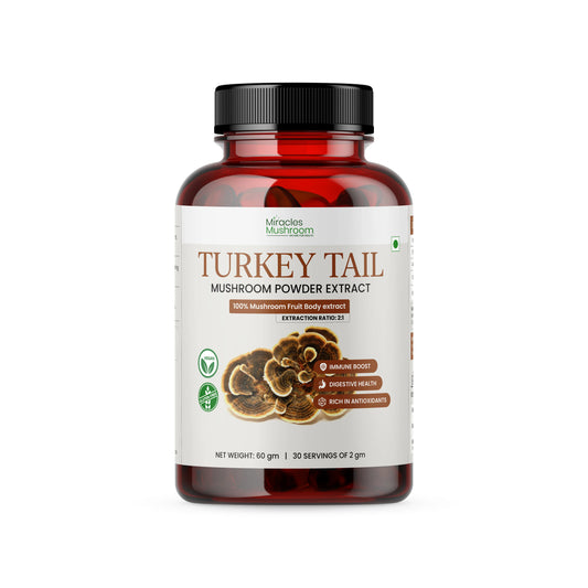 Miracles Mushroom : Turkey Tail Mushroom Extract Powder 60g