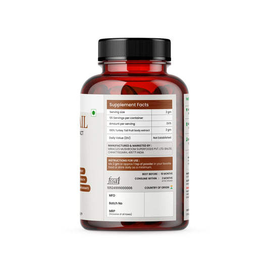 Miracles Mushroom : Turkey Tail Mushroom Extract Powder 60g